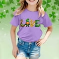 thumbnail image 2 of TZEWGL Tops For Toddler Short Sleeve Crew Neck Cartoon Prints Trendy Top For Kids size 3-4T, 2 of 4