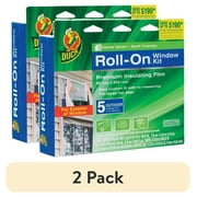 (2 pack) Duck Brand Roll-On Outdoor 5-Window Premium Insulating Film Kit, 62-Inch x 200-Inch, 281072