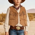 thumbnail image 6 of FYDUU Girls Western Cowboy Vest Ethnic Style Girl's Tassels Vest 70S Fashion Sleeveless Fringe Vest Waistcoat Jacket Cowgirl Outfits Autumn Vest Top Vintage Halloween, 6 of 9