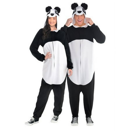Party City Zipster Panda One Piece Halloween Costume for Adults