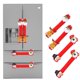 thumbnail image 1 of Un juego de 4 fundas navideñas para manija de puerta de refrigerador, cubierta polar 3D para refrigerador de doble puerta, decoraciones para manijas de lavavajillas y microondas de cocina, 1 of 3