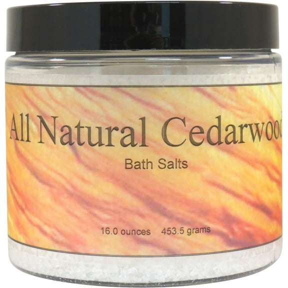 All Natural Cedarwood Bath Salts by Eclectic Lady, 16 ounces