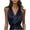 Navy, variant on Staron Women's Satin Camisole Elegant V Neck Spaghetti Strap Slip Dress Casual Evening Wear Night Out Party Top, Gold 3XL