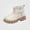 Beige, variant on Viluyesy Girls Ankle Boots Lace Pearl Bow Detail Side Zip Platform Lug Sole Dressy Fashion Shoes for Kids Black Size 11 Little Kids