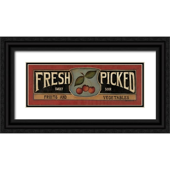 Lewis, Kim 32x14 Black Ornate Wood Framed with Double Matting Museum Art Print Titled - Fresh Picked