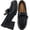 Black, variant on Ecetana Womens Loafers Shoes Platform Chunky Penny Loafer Comfortable Slip On Work Business Casual Dress Shoes