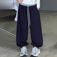 thumbnail image 2 of Gubotare Kids Pants Girls' Sweatpants Soft Athletic Lounge Joggers Kids High Waist Casual Pants 5T 6T (Navy,5-6 Years), 2 of 9
