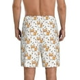 thumbnail image 2 of Balery Corgi with Hearts Men's Cotton Knit Pajama Shorts Waistband & Pockets,Short Pajama Pants-Medium, 2 of 8