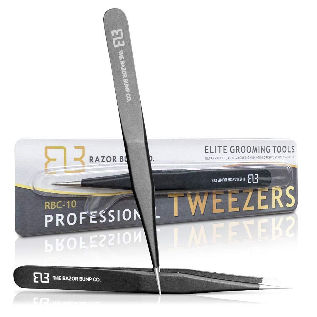 Tweezers For Ingrown Hair By The Razor Bump Co. Sharp, Stainless