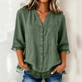 thumbnail image 2 of Aboser Oversized Kimono Tops for Women Lightweight Cotton Linen Shirts Casual Side Tie Blouses Loose V Neck Kimonos Breathable Soft Blouse Black L, 2 of 9