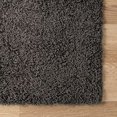 thumbnail image 4 of Unique Loom Solo Solid Shag Collection Area Modern Plush Rug Lush & Soft, 7 ft 0 x 10 ft 0, Graphite Gray, 4 of 5