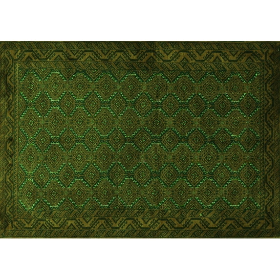Ahgly Company Indoor Rectangle Persian Green Traditional Area Rugs, 3' x 5'