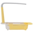thumbnail image 1 of 2-in-1 Upgraded Telescopic Sink Storage RackSink Organizer Tray Sponge Soap Holder with Dishcloth Hanger Adjustable Length Kitchen Tools[Yellow], 1 of 8