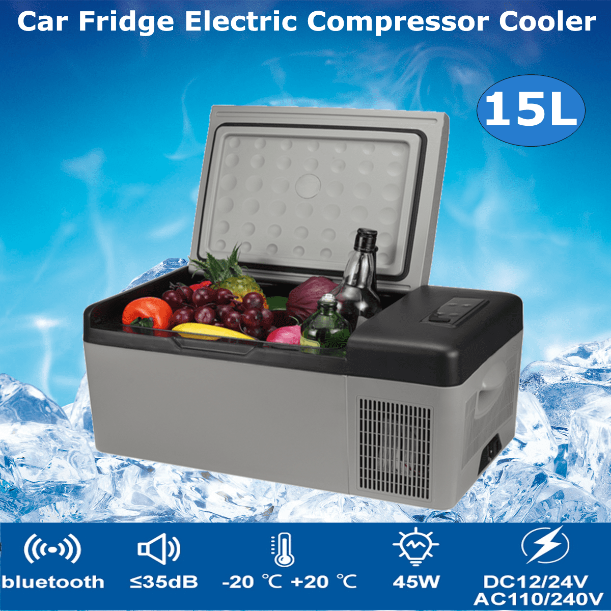 BIGSALE Car Refrigerator, 16 Quart (15L) RV Fridge with APP Control,  Freezer Fridge Cooler, for Car, RV, Camping and Home Use -4°F - 68°F -  Walmart.com