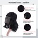 thumbnail image 4 of Peluca rizada con frente de encaje, peluca Bob rizada de 10 pulgadas con redecilla de nailon invisible, peluca rizada elegante de longitud media, peluca negra de fibra resistente al calor, color natur, 4 of 7
