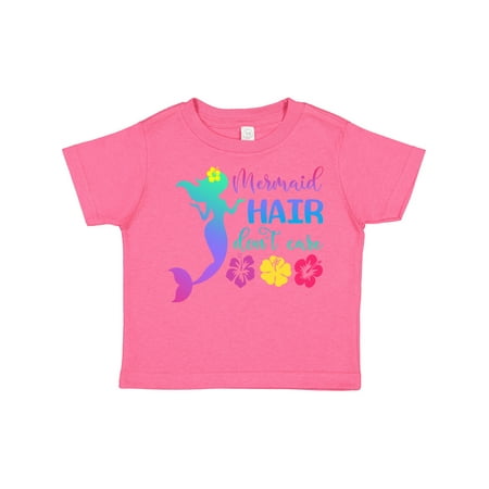 

Inktastic Mermaid Hair Don t Care Rainbow Design with Hibiscus Flowers Gift Toddler Boy or Toddler Girl T-Shirt