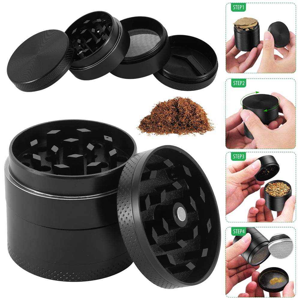 Red Smell Proof Stash Jar also included. Mill.Me 4 Piece 2.2 Spice Herb Grinder with Pollen Catcher