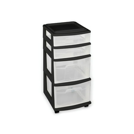 Homz 4 Um Drawer Cart Black W Clear Drawers Wheels Set Of Homz 4 Um Drawer Cart Black W Clear Drawers Wheels Set Of 1 Com
