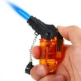 thumbnail image 2 of Mini Torch Lighter with Large Gas Tank Refillable Butane Gas Windproof Flame Jet Lighters for Candle Outdoor BBQ, 5 Pack (Butane Included), 2 of 5