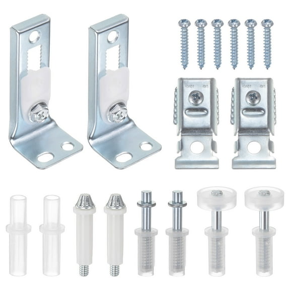 Uxcell 2Pack Bifold Door Hardware Kit Include Top & Bottom Pivot, Bracket & Guide Wheel Bi-fold Closet Door Hardware Kit