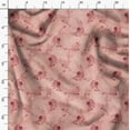 thumbnail image 3 of Soimoi Japan Crepe Satin Orange Fabric By the Yard - 54 Inch Wide -Rose Floral Pattern Textile - Romantic and Delicate Designs for Stylish Projects Printed Fabric, 3 of 6
