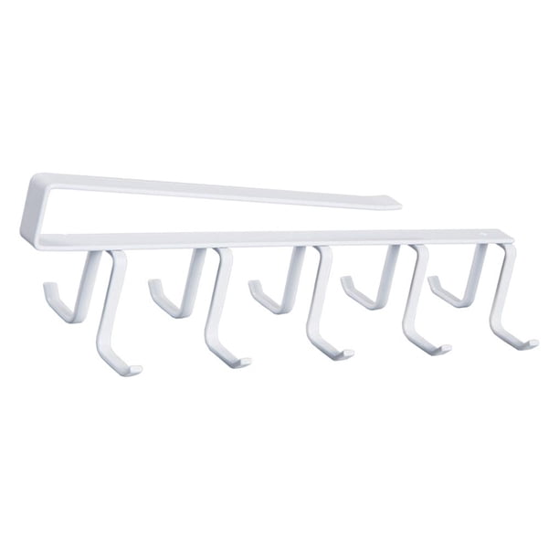 Naiovety Estante de almacenamiento de cocina Estilo japonés Doble 10 Ganchos Armario de metal Colgador Gancho Estante Montaje en pared Gancho de Utensilios de cocina Naiovety HA019666-00