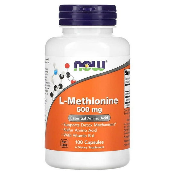 Now Foods L-metionina, 500 Mg, 100 Cápsulas