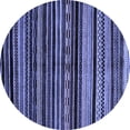 thumbnail image 1 of Ahgly Company Machine Washable Indoor Round Abstract Blue Modern Area Rugs, 6' Round, 1 of 4