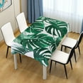 thumbnail image 7 of Tropical Palm Leaves Rectangle Tablecloth, Dust Proof Anti Wrinkle Wipeable Table Cloth Tabletop foration of Dinner Kitchen Wedding Holiday Party 60"x120" Decor Gift, 7 of 7