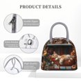 thumbnail image 4 of Easygdp Cat Asleep Among Flowers Bolsa de Almuerzo Insulada Grande, Forro de Aluminio, Diseño Espacioso, a Prueba de Fugas, Ideal para Trabajo, Picnics, Viajes y Actividades al Aire Libre, 4 of 6