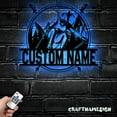 thumbnail image 5 of Craftnamesign Custom Snow Skiing Metal Wall Art LED Light, Custom Alpine Downhill Skier Name Sign, 5 of 5