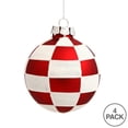 thumbnail image 2 of 4ct Menthe Poivrée Torsadée Incassable Blanc & Rouge Ornements de Noël 3 Pouces, 2 of 3