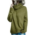 thumbnail image 2 of Aoochasliy Womens Sweaters Pullover Clothes Trendy Solid Loose Turtleneck knitting, 2 of 2