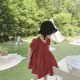 thumbnail image 3 of Ropa de otoño para niños, vestido de princesa sencillo y elegante de Corea japonesa con cuello en V, vestido informal de manga corta para niños 2022, 3 of 4