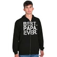 thumbnail image 3 of Best Papa Ever Worlds Greatest Dad Zip Hoodie Sweatshirt Men Brisco Brands S, 3 of 5