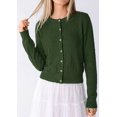 thumbnail image 4 of PRETTYGARDEN Women Lightweight Button Up Cardigan Sweaters | Soft Stretchy, Cozy Cable Knit, Long Sleeve Crew Neck, Trendy Cardigans, Cute Casual Outfits, Early Fall Fashion Clothing, 4 of 9
