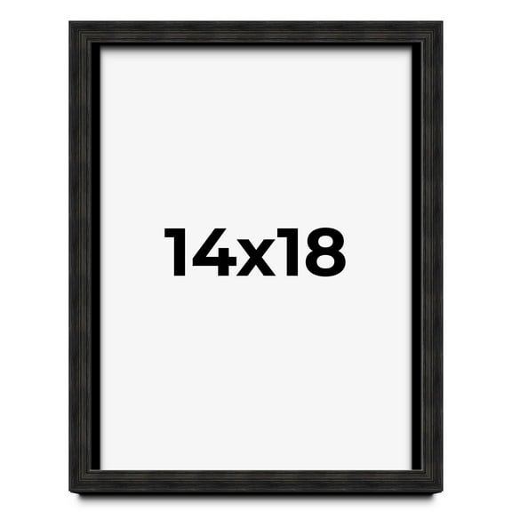 14x18 Shadow Box Black Rustic Barnwood Display Frame  | 1.125 Inch Deep | 0.875 Inch Moulding Width