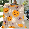 thumbnail image 4 of Print Blanket Sofa Bed Blanket Super Soft Warm Blanket Cover Halloween Ghosts Pumpkin Flannel Throw Blanket (3-MT-A1075,100x130CM), 4 of 6