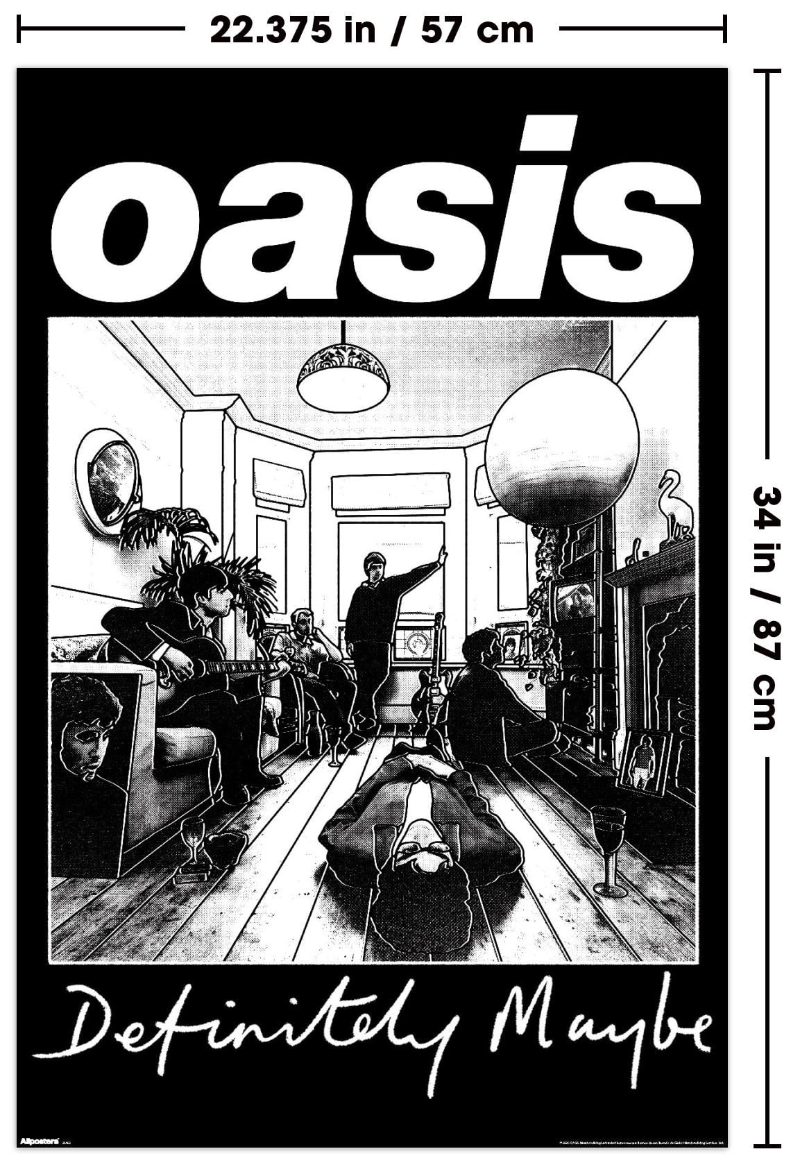 Oasis - Definitely Maybe Wall Poster with Magnetic Frame, 22.375