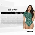 thumbnail image 5 of Vsdgher Green Christmas Prinr Short Sleeve Body suit for Womens, Sexy Onesie One Piece Round Neck Bodysuit Shapewear Tummy Control-Medium, 5 of 7