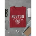 thumbnail image 3 of Retro College Boston Garland T-Shirt Men -Image by Shutterstock, Male Large, 3 of 4