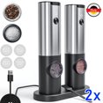 thumbnail image 1 of Ensemble de Moulins à Épices pour Cuisiniers Amateurs, Charge Rapide Rechargeable Type-C - Fonctionnement Automatique, Mouture Réglable, Récipient Transparent, Compatible avec Épices Sèches, 1 of 5