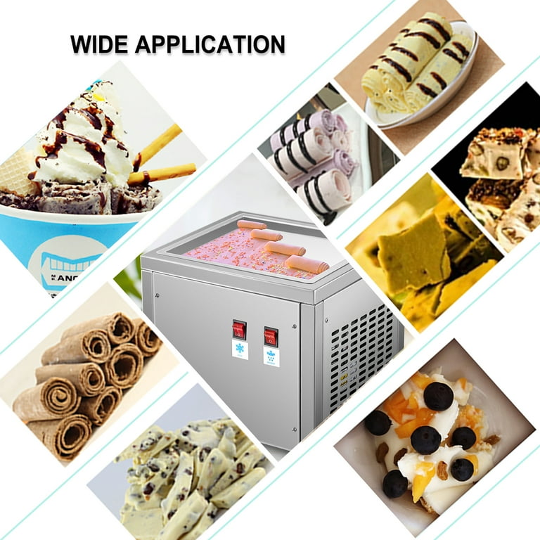 VEVOR Fried Ice Cream Roll Machine Single Pan Commercial Ice Roll