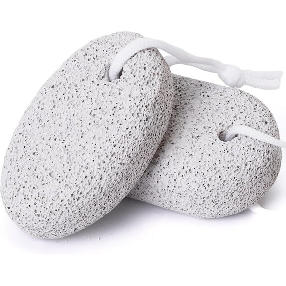 RUseeN 2PCS Natural Pumice Stone for Feet, Lava Pedicure Tools Hard Skin Callus Remover for Men/Women Feet and Hands - Natural Foot File Exfoliation to Remove Dead Skin