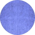thumbnail image 1 of Ahgly Company Indoor Round Oriental Blue Industrial Area Rugs, 4' Round, 1 of 4