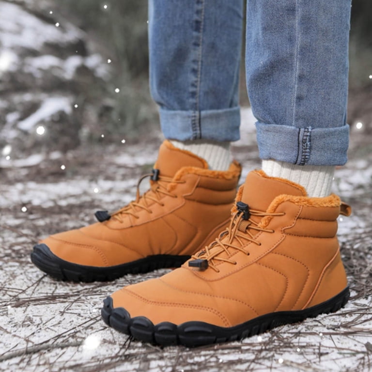 Zshosam Mens Winter Trekking Snow Boots Water Resistant 