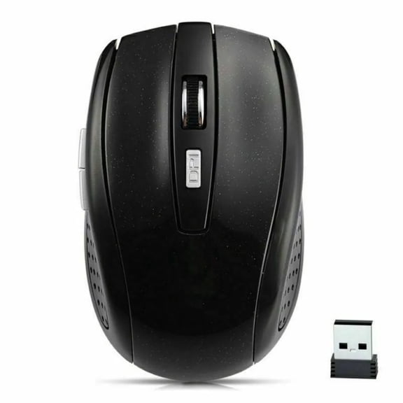2.4GHz Wireless Optical Mouse with USB Receiver DPI for PC Laptop (Black)