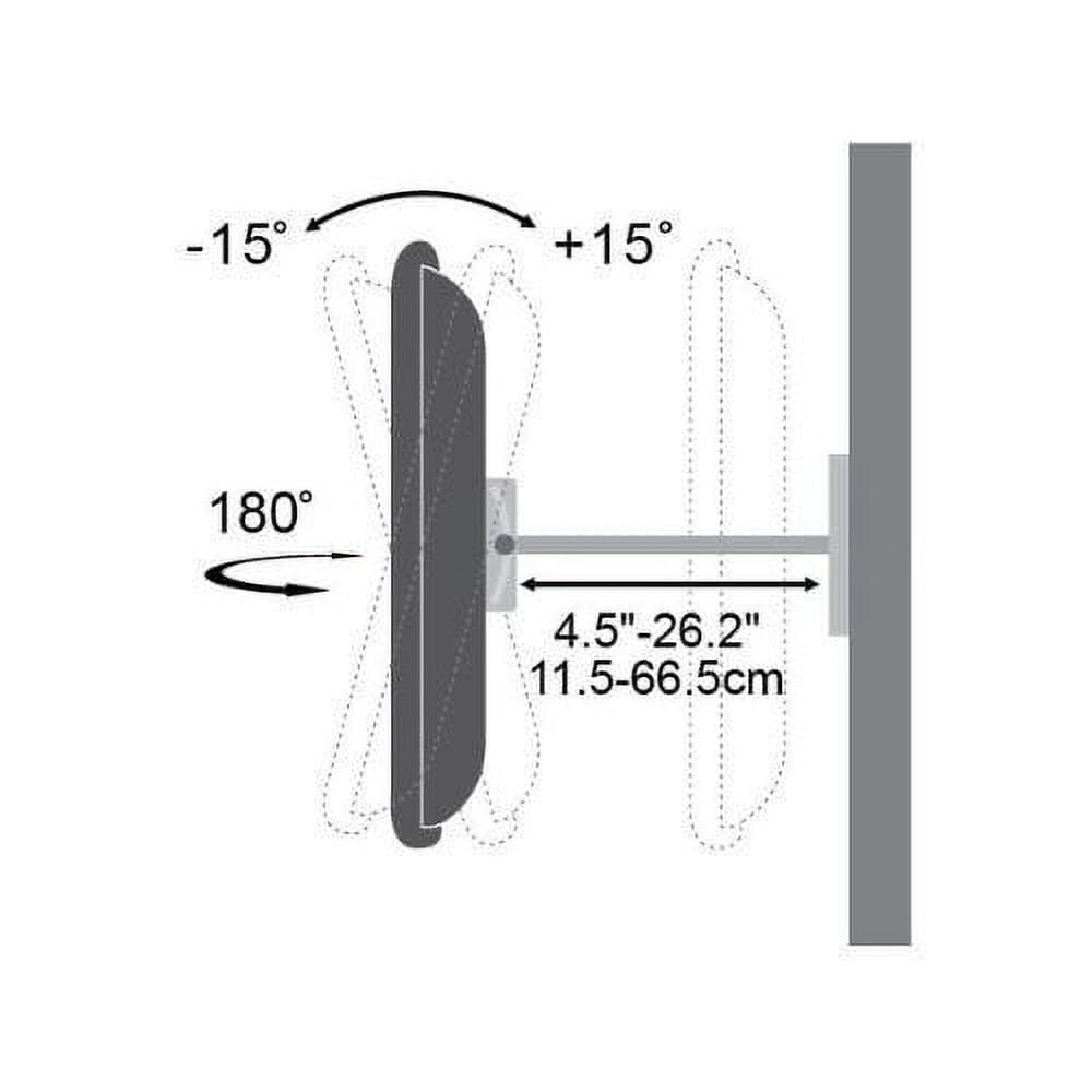 2xhome - Universal TV Wall Mount Tilt and Swivel Full Motion Articulating Single Arm Extended Arm for 35" 40" 45" 50" 60" 65" 70" 75"