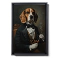 thumbnail image 2 of Hudo Beagle Painting Gentleman Style on Canvas, Beagle Vintage Costume Style Animals Posters For Home Decorations, Living Room, Bathroom Decor, 2 of 5