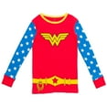 thumbnail image 2 of DC Comics Justice League Wonder Woman Little Girls Pajama Shirt Pants blue / Red 6, 2 of 5